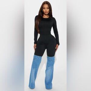 Fashion Nova Feeling Some Type Of Way Jumpsuit - Black Small NWT